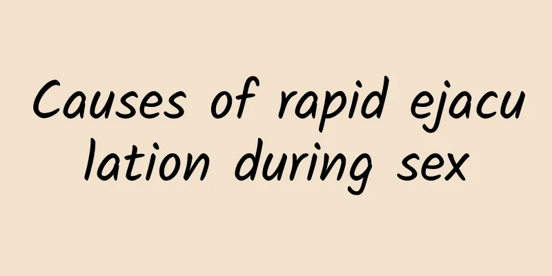 Causes of rapid ejaculation during sex