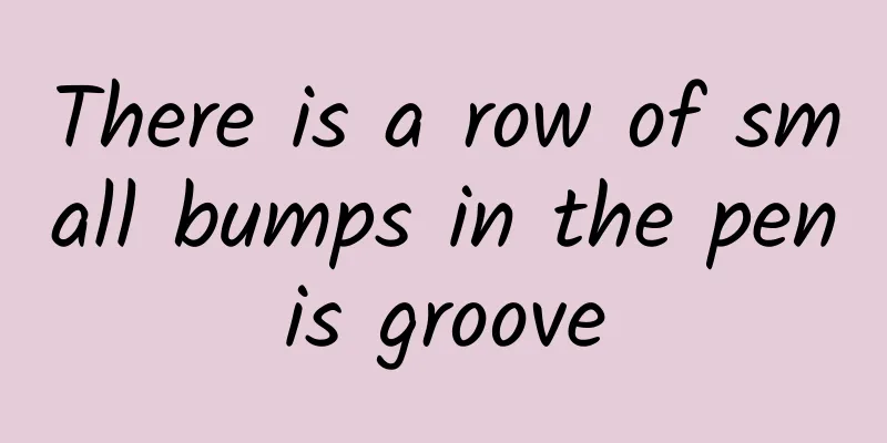 There is a row of small bumps in the penis groove
