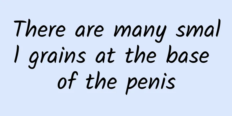 There are many small grains at the base of the penis