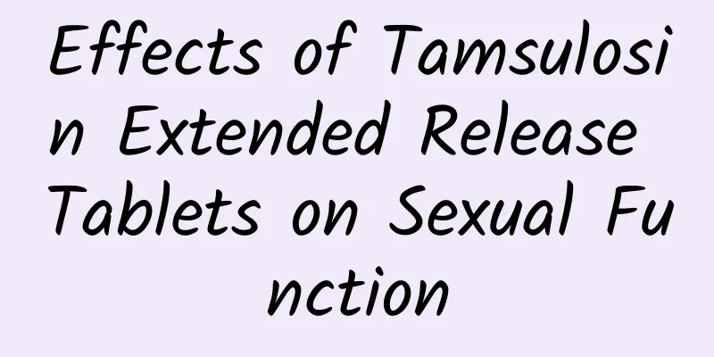 Effects of Tamsulosin Extended Release Tablets on Sexual Function