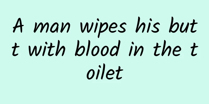 A man wipes his butt with blood in the toilet
