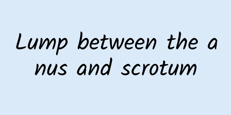Lump between the anus and scrotum