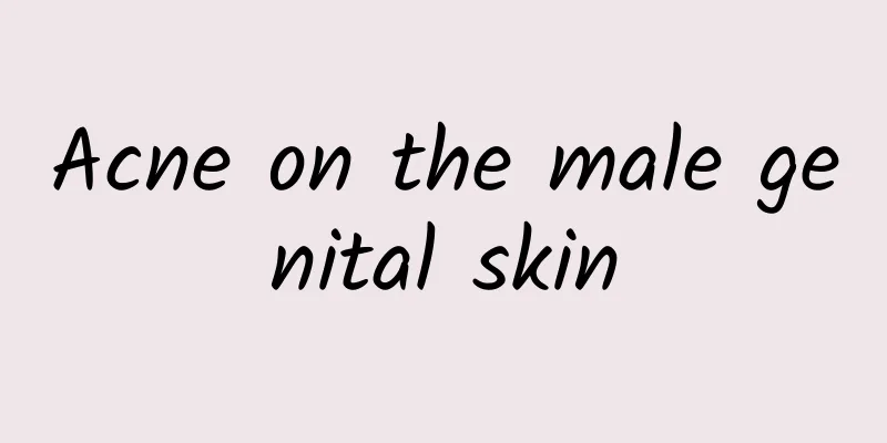 Acne on the male genital skin