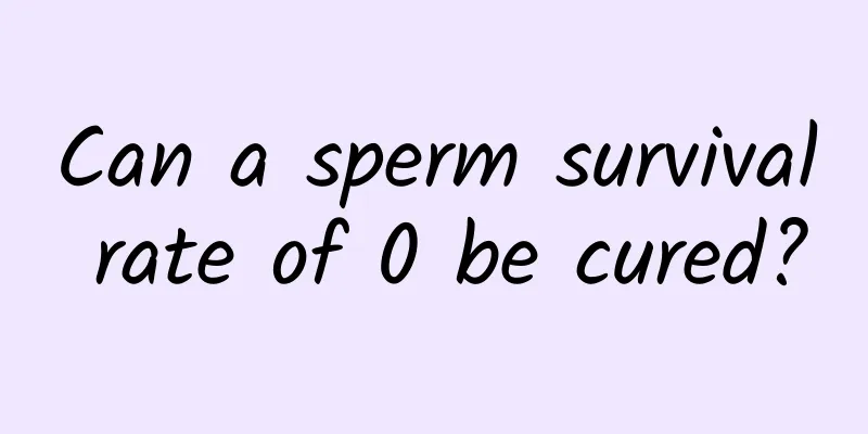 Can a sperm survival rate of 0 be cured?