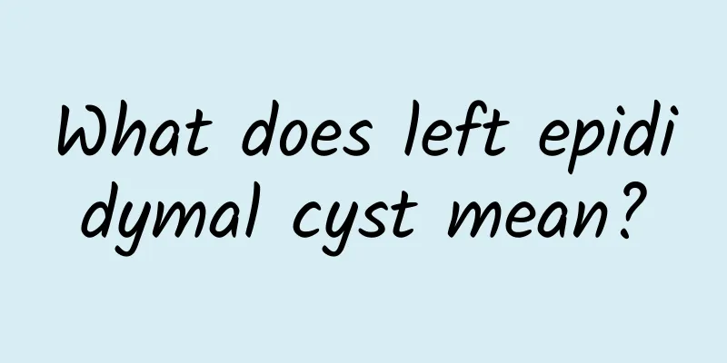 What does left epididymal cyst mean?