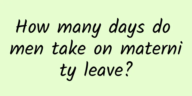 How many days do men take on maternity leave?