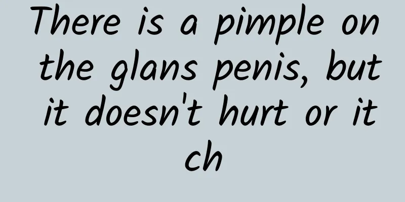 There is a pimple on the glans penis, but it doesn't hurt or itch