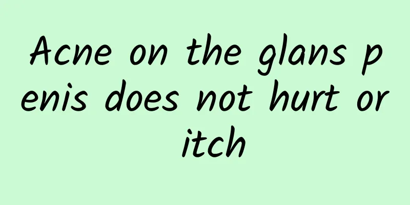 Acne on the glans penis does not hurt or itch