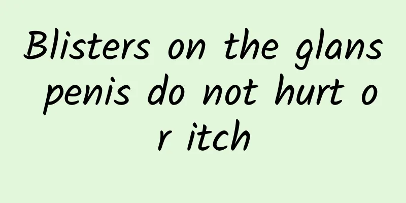 Blisters on the glans penis do not hurt or itch