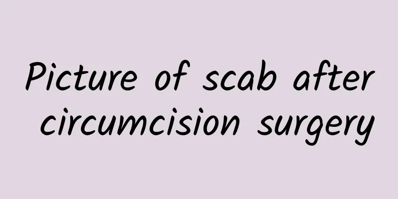Picture of scab after circumcision surgery