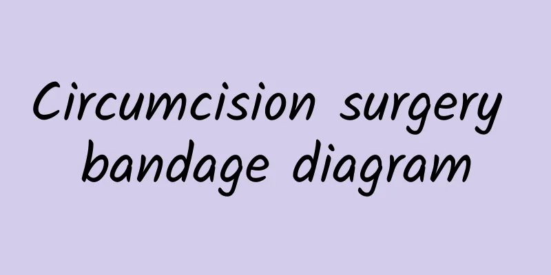 Circumcision surgery bandage diagram