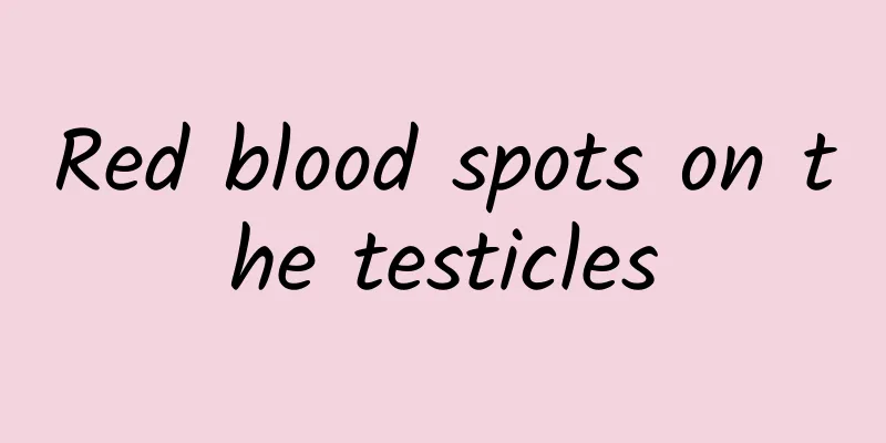 Red blood spots on the testicles
