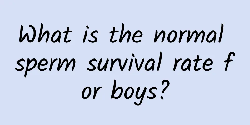 What is the normal sperm survival rate for boys?
