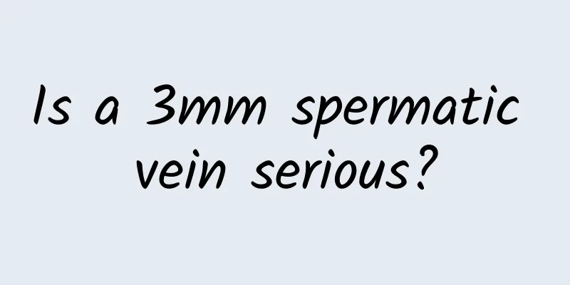 Is a 3mm spermatic vein serious?