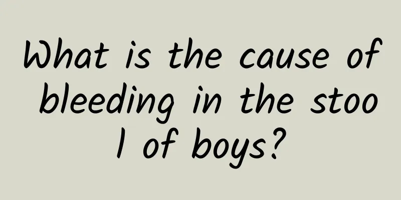 What is the cause of bleeding in the stool of boys?