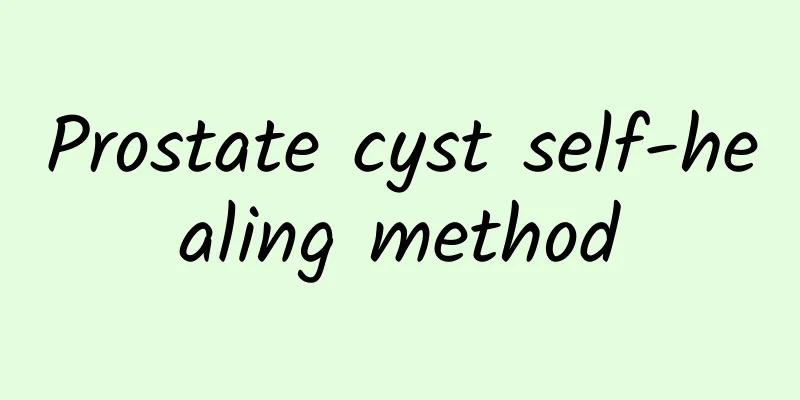 Prostate cyst self-healing method