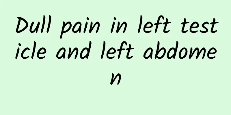 Dull pain in left testicle and left abdomen