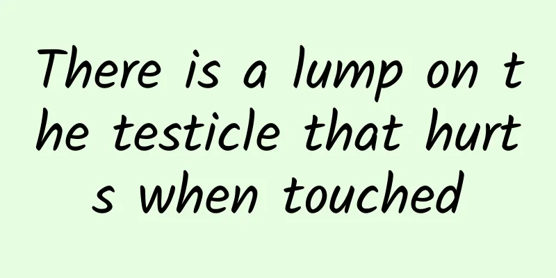 There is a lump on the testicle that hurts when touched