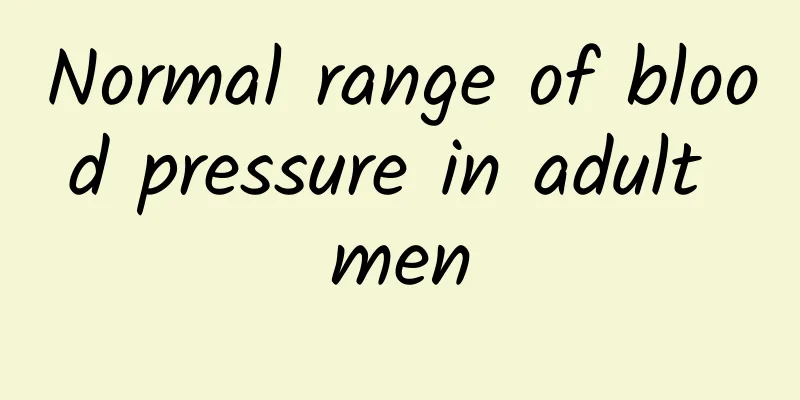 Normal range of blood pressure in adult men