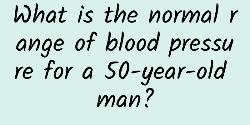 What is the normal range of blood pressure for a 50-year-old man?