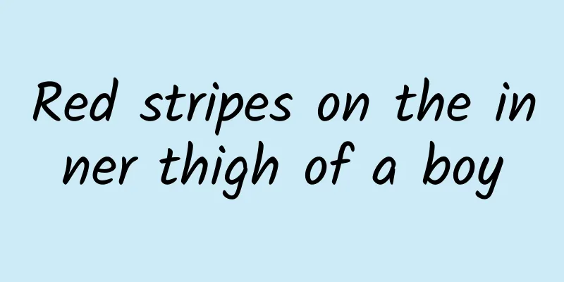 Red stripes on the inner thigh of a boy