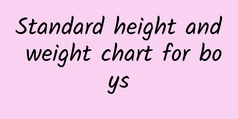 Standard height and weight chart for boys