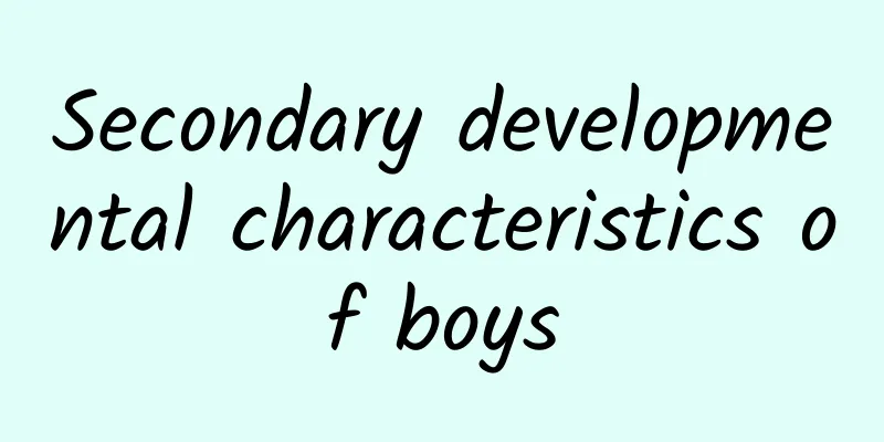 Secondary developmental characteristics of boys