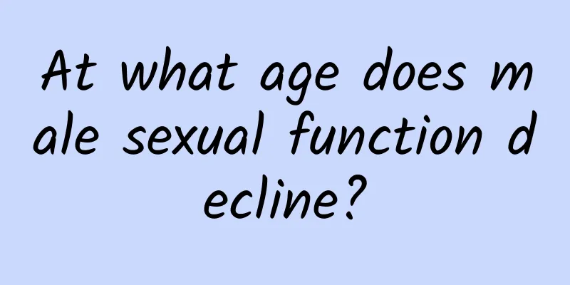 At what age does male sexual function decline?