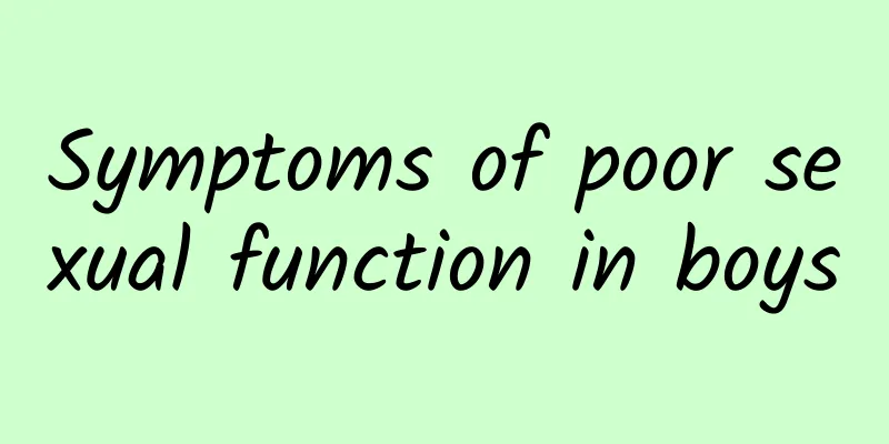 Symptoms of poor sexual function in boys