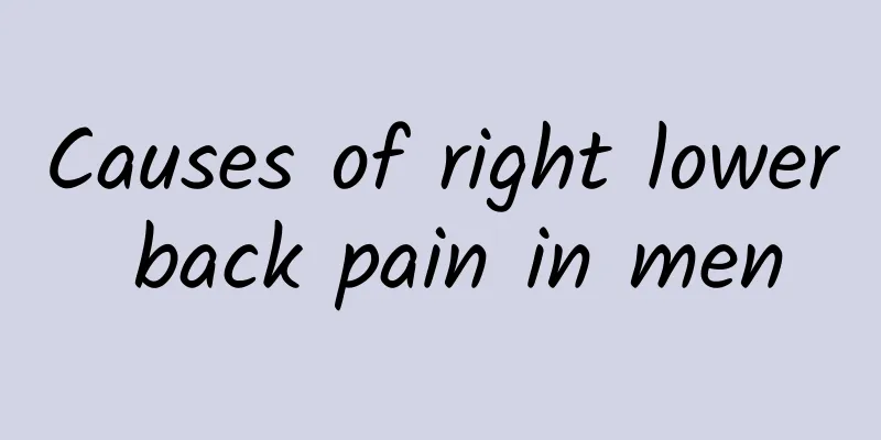 Causes of right lower back pain in men