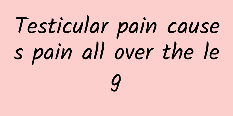Testicular pain causes pain all over the leg