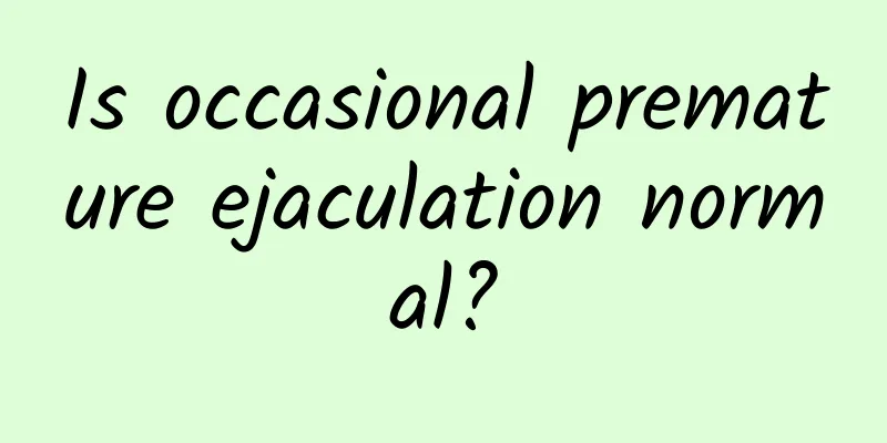 Is occasional premature ejaculation normal?