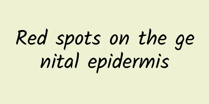 Red spots on the genital epidermis