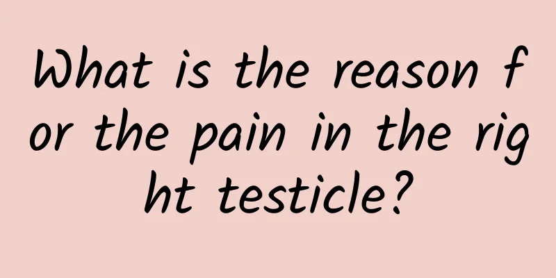 What is the reason for the pain in the right testicle?