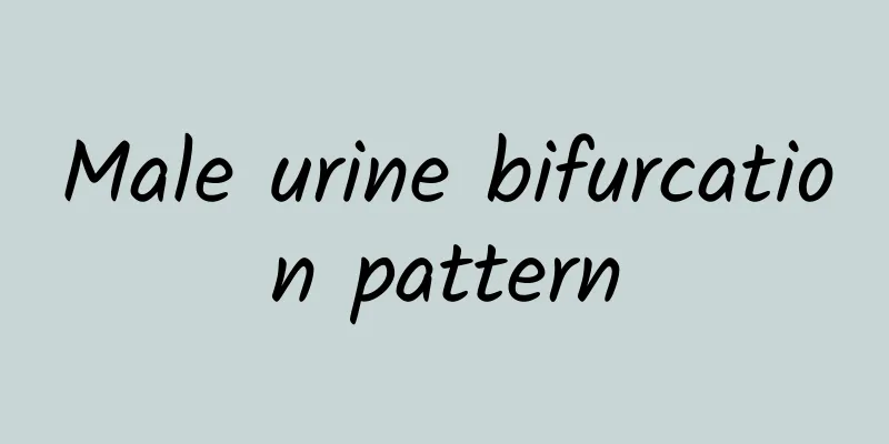 Male urine bifurcation pattern