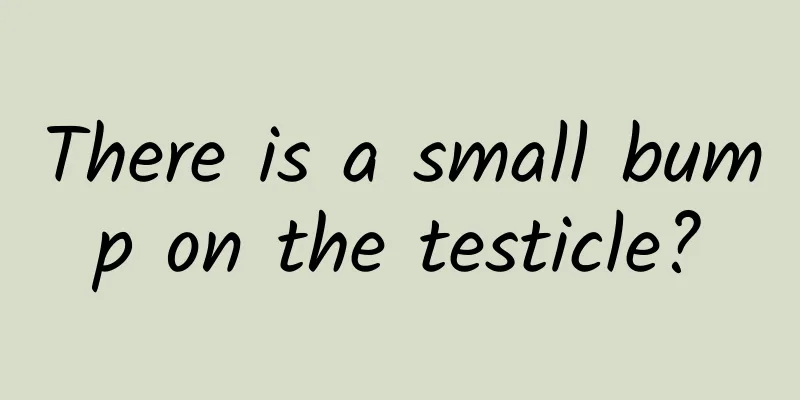 There is a small bump on the testicle?