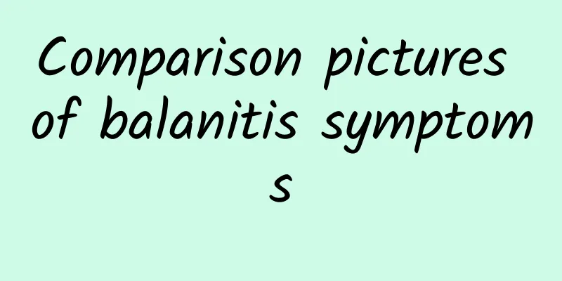 Comparison pictures of balanitis symptoms
