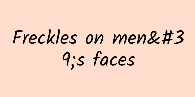 Freckles on men's faces