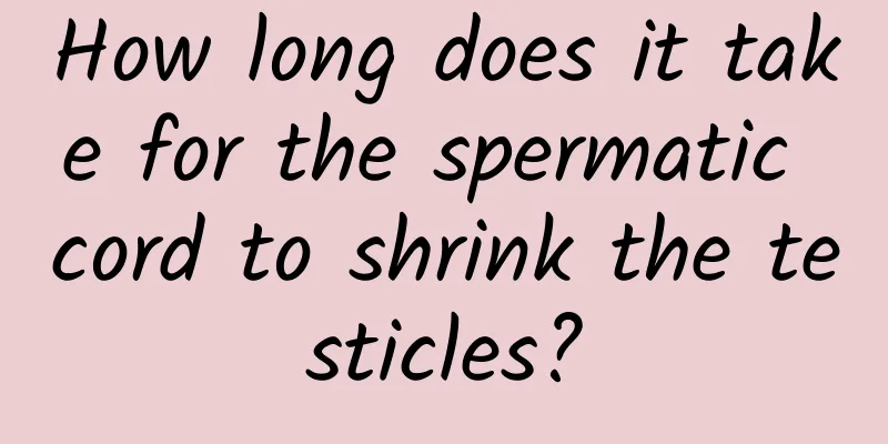 How long does it take for the spermatic cord to shrink the testicles?