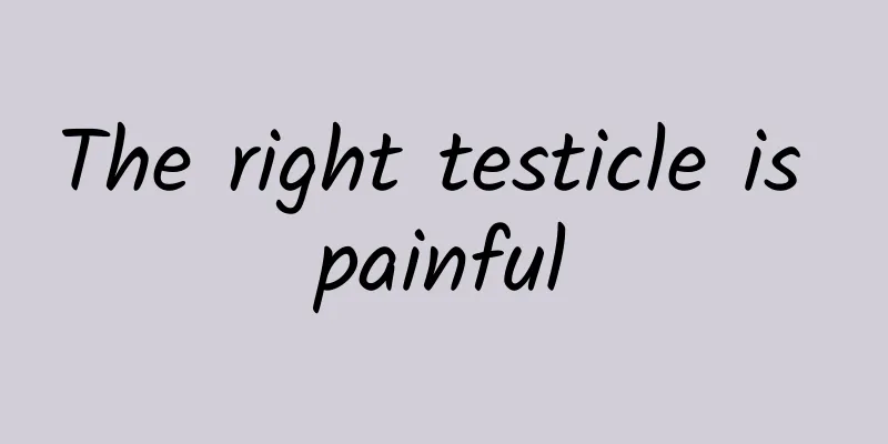 The right testicle is painful