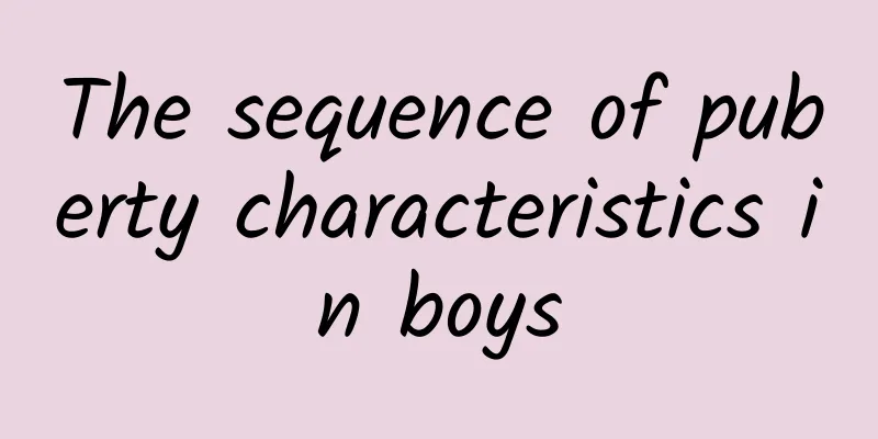 The sequence of puberty characteristics in boys