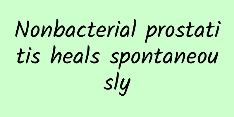 Nonbacterial prostatitis heals spontaneously