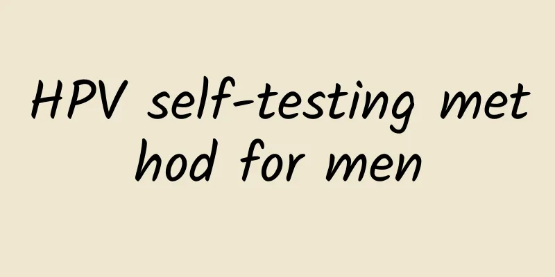HPV self-testing method for men