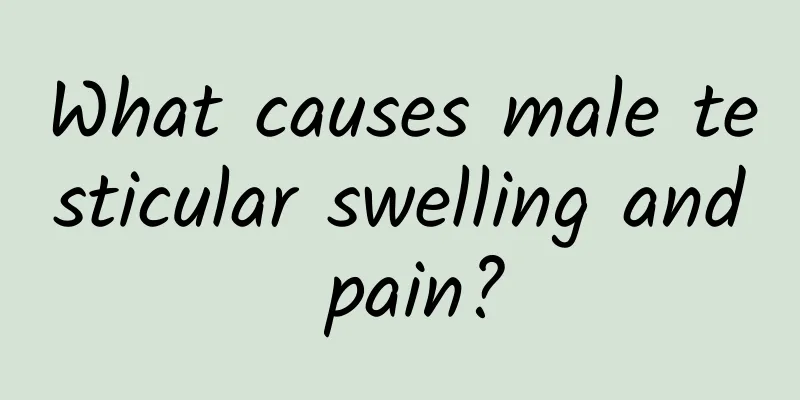 What causes male testicular swelling and pain?