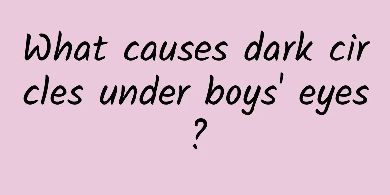 What causes dark circles under boys' eyes?