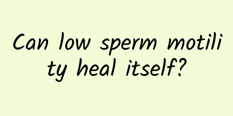 Can low sperm motility heal itself?