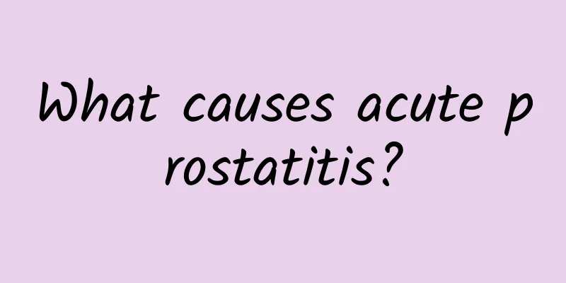 What causes acute prostatitis?