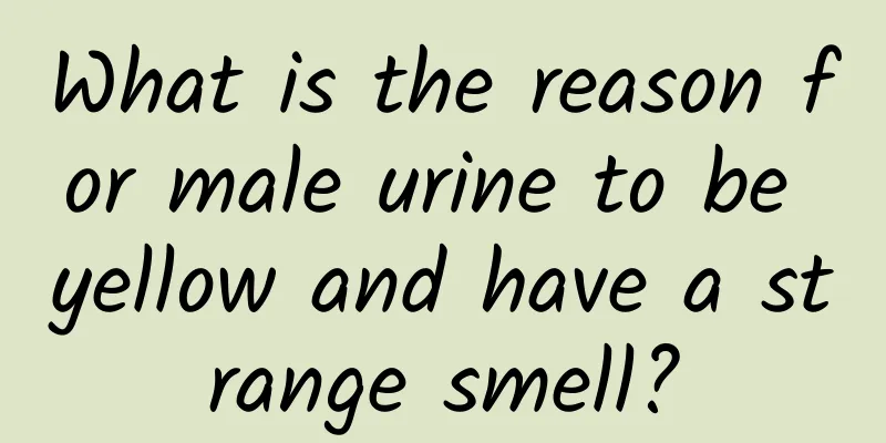 What is the reason for male urine to be yellow and have a strange smell?