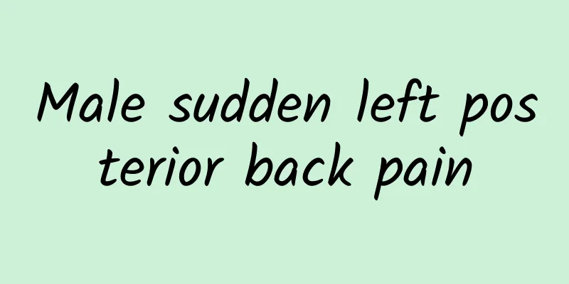 Male sudden left posterior back pain
