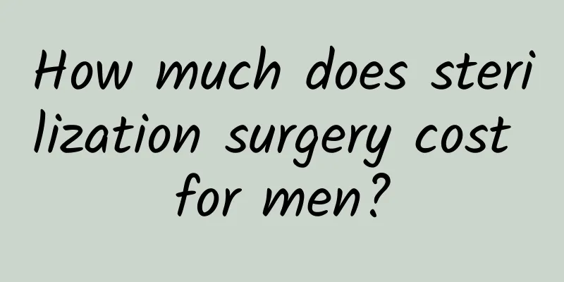 How much does sterilization surgery cost for men?